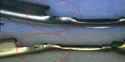 端子上翘或下弯图片案例展示