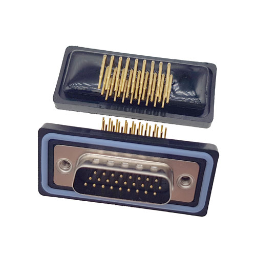 D-SUB-26P公头90度高密度防水車針连接器 D-SUB-26P公头90度高密度防水車針连接器