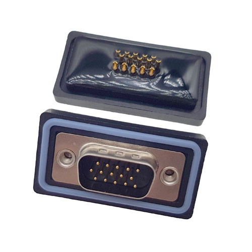 D-SUB-15P公头焊线式高密度防水車針连接器 D-SUB-15P公头焊线式高密度防水車針连接器