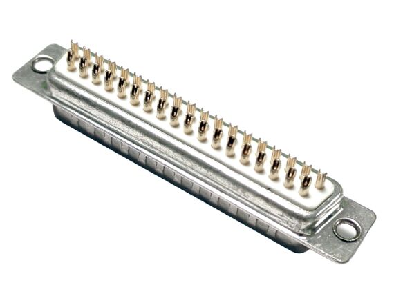 DB 37P 公头 传统焊线式 车针 白胶连接器 DB 37P 公头 传统焊线式 车针 白胶连接器