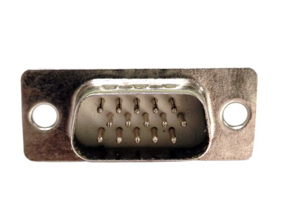 DBH 15P 公头 传统焊线式 白胶连接器 DBH 15P 公头 传统焊线式 白胶连接器