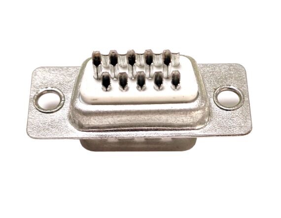 DBH 15P 公头 传统焊线式 白胶连接器 DBH 15P 公头 传统焊线式 白胶连接器