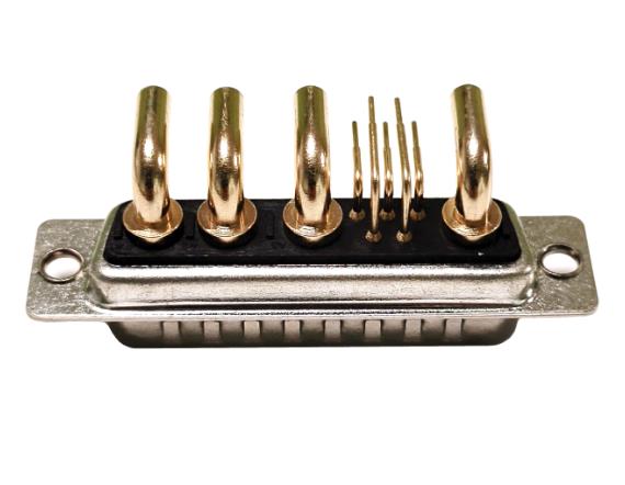 大电流 9W4 公头 弯插板 光孔 黑胶连接器 大电流 9W4 公头 弯插板 光孔 黑胶连接器