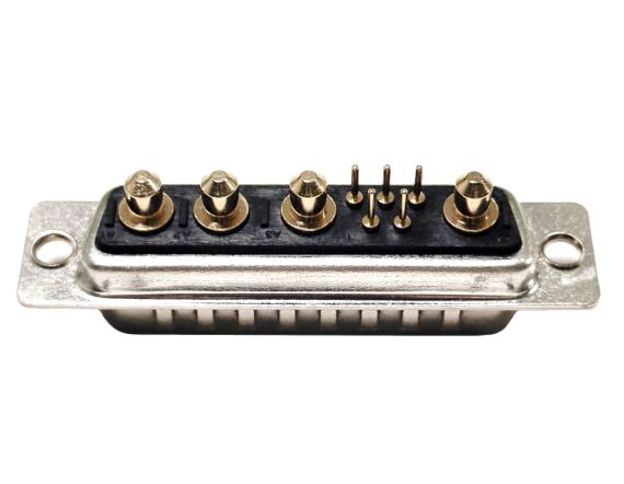 大电流 9W4 公头 直插板 黑胶连接器 大电流 9W4 公头 直插板 黑胶连接器