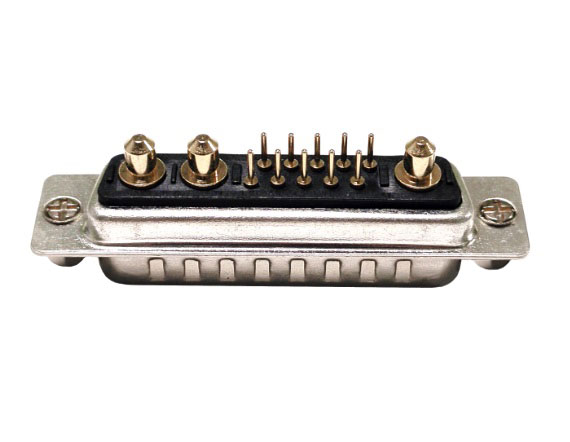 大电流 13W3 公头 直插板 前铆螺母 黑胶连接器 大电流 13W3 公头 直插板 前铆螺母 黑胶连接器