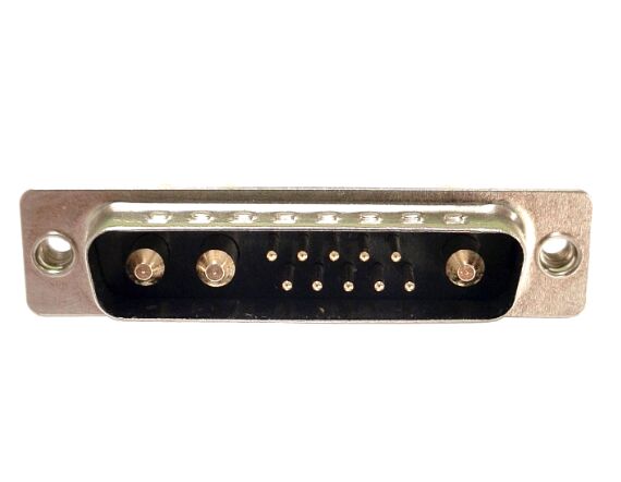 大电流 13W3 公头 焊线式 黑胶连接器 大电流 13W3 公头 焊线式 黑胶连接器