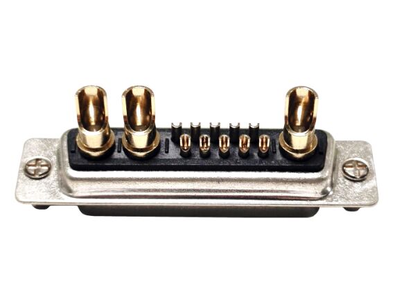 大电流 13W3 母头 焊线式 前铆螺母 黑胶连接器 大电流 13W3 母头 焊线式 前铆螺母 黑胶连接器