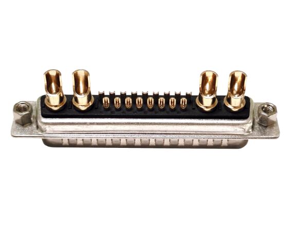 大电流 21W4 公头 焊线式 后铆螺母 黑胶连接器 大电流 21W4 公头 焊线式 后铆螺母 黑胶连接器