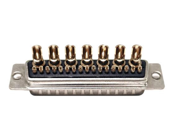 大电流 24W7 公头 焊线式 黑胶连接器 大电流 24W7 公头 焊线式 黑胶连接器