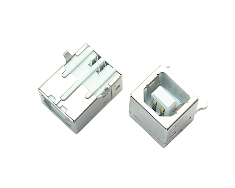 USB BF 4P 90°白铁