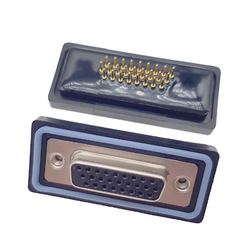 D-SUB-26P母头180度高密度防水車針连接器 D-SUB-26P母头180度高密度防水車針连接器