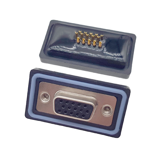 D-SUB-15P母头焊线式高密度防水車針连接器 D-SUB-15P母头焊线式高密度防水車針连接器