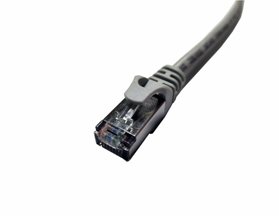 2H-8P8C水晶头带屏蔽网线+灰色舌片模