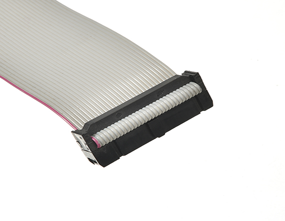 FC灰排线2.54mm 6-50P双头压线头LED连接器