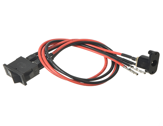 KCD1船型开关2115MM 2脚带线DC2.5